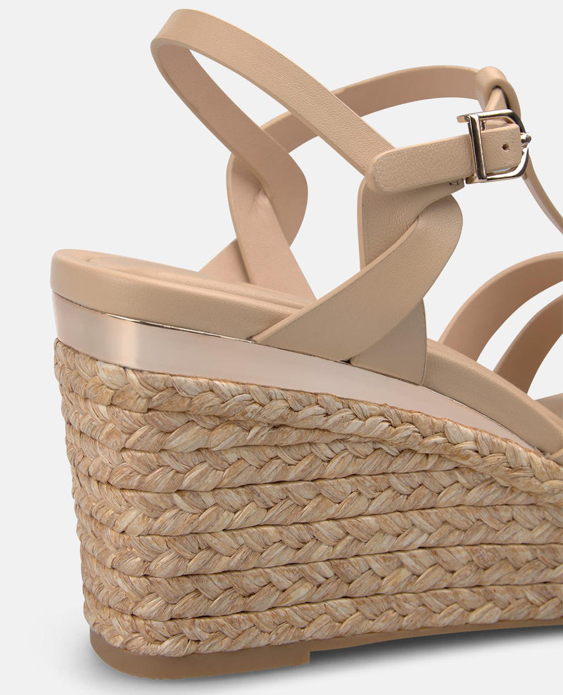 SANDALIA CUÑA ESPARTO MULTIPLE TIRAS