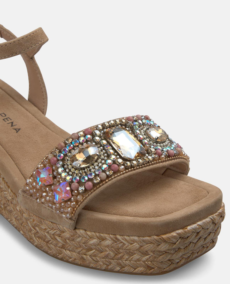 SANDALIA DE ESPARTO TIRA FRONTAL ABALORIOS