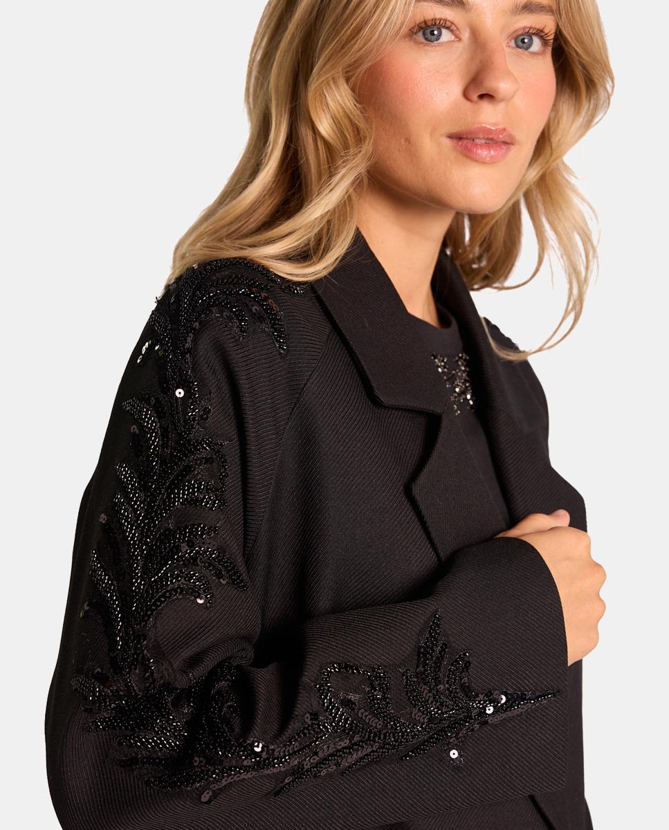 LONG COAT WITH RHINESTONES