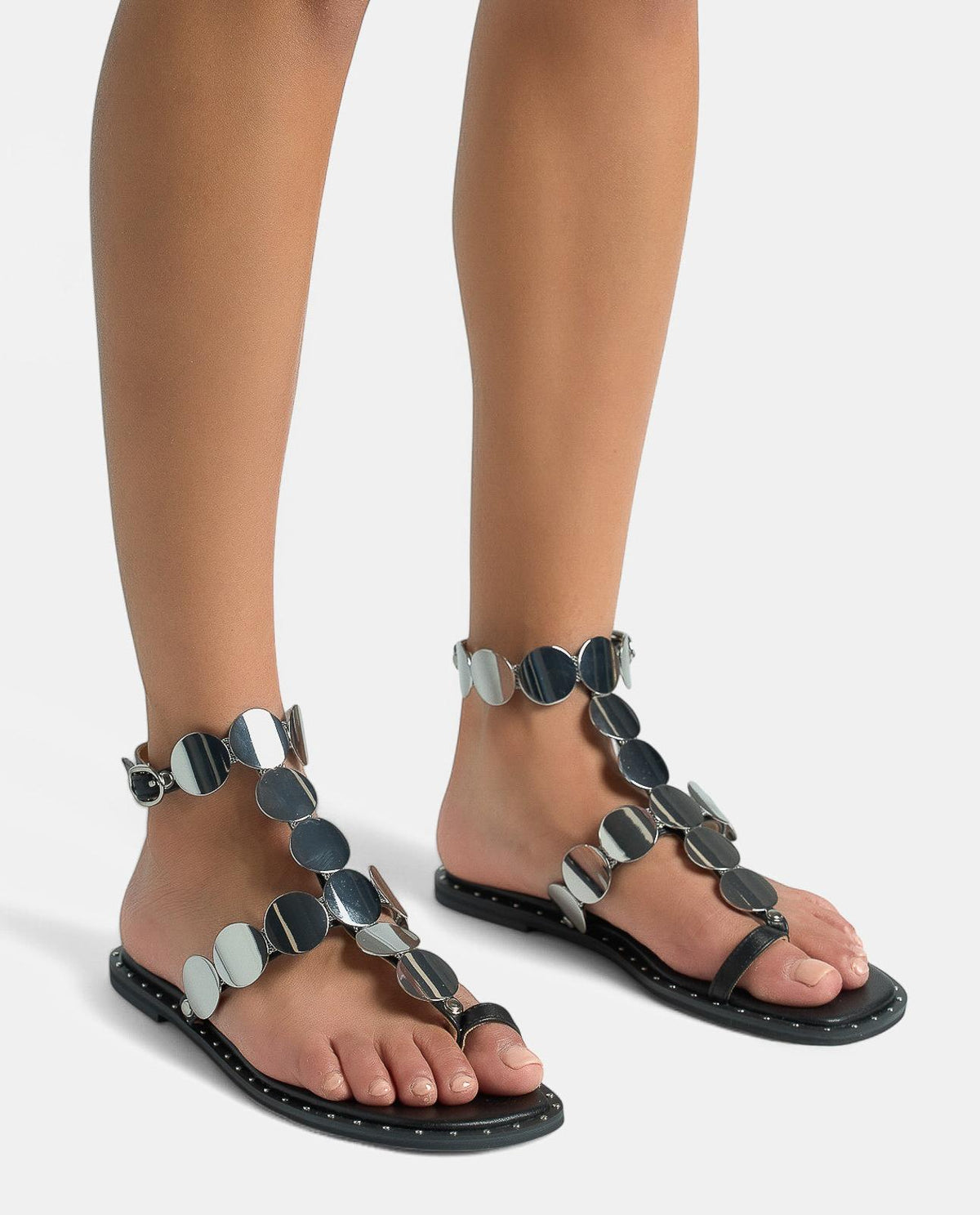 SANDAL WITH METALLIC ORNAMENT