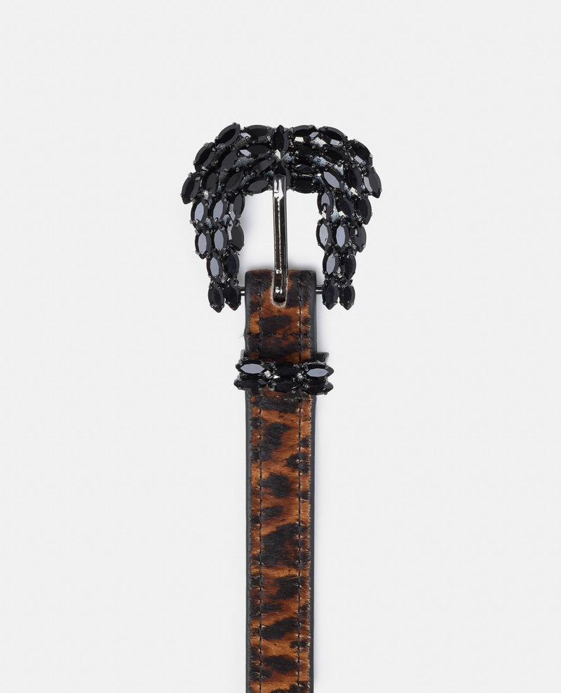 PRINTED BELT WITH JEWEL BUCKLE