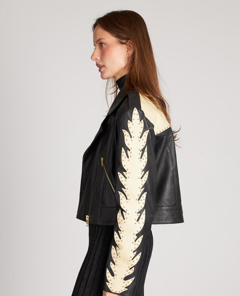 BIKER LEATHER FLAMES