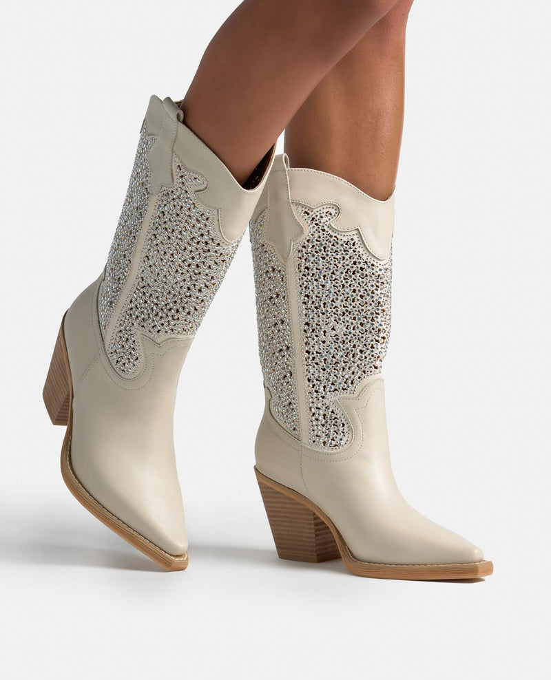 GLITTER OPENWORK BOOT