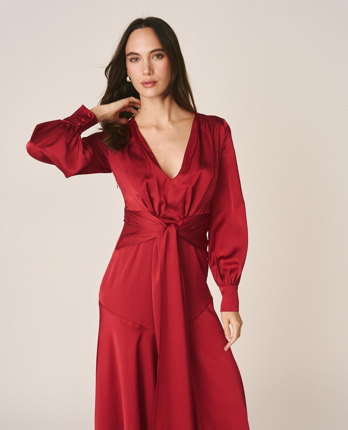 VESTIDO LARGO SATÉN