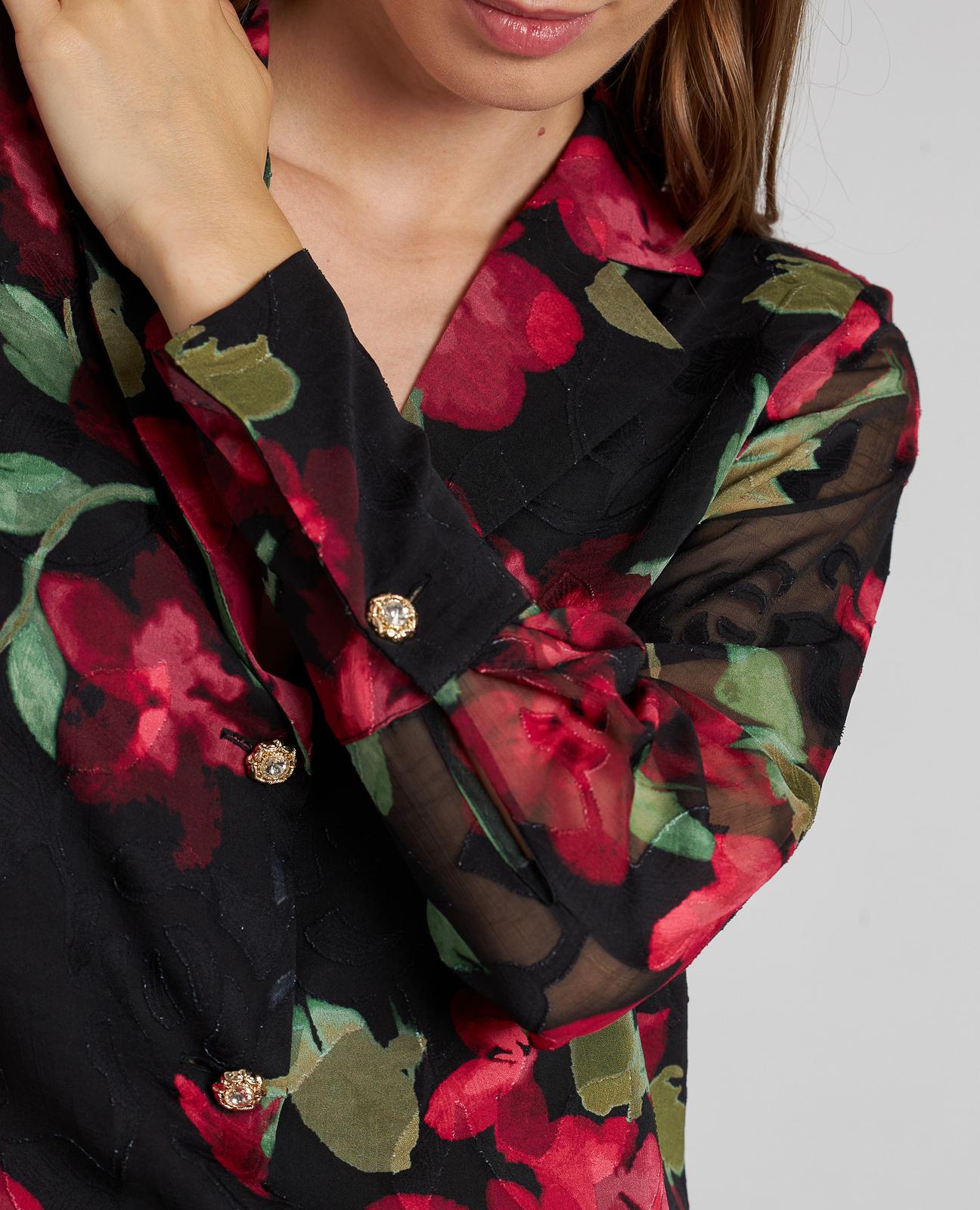 CAMISA MANGA SEMITRANSPARENTE