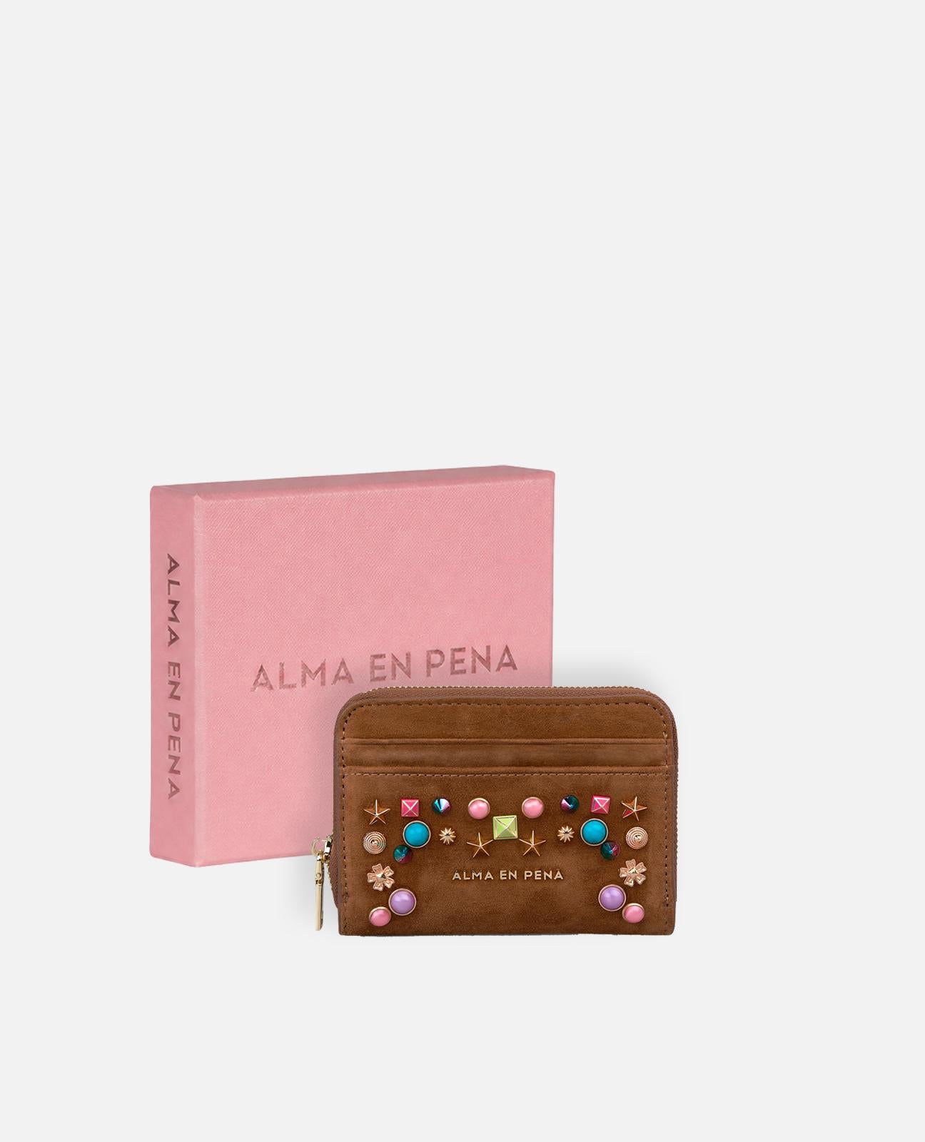 CARTERA CUADRADA TACHAS MULTICOLOR