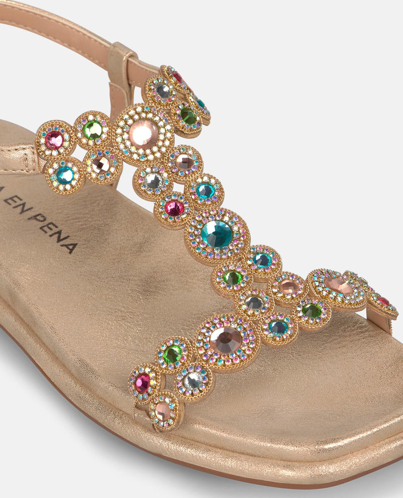 SANDALIA PLANA T EN PEDRERIA