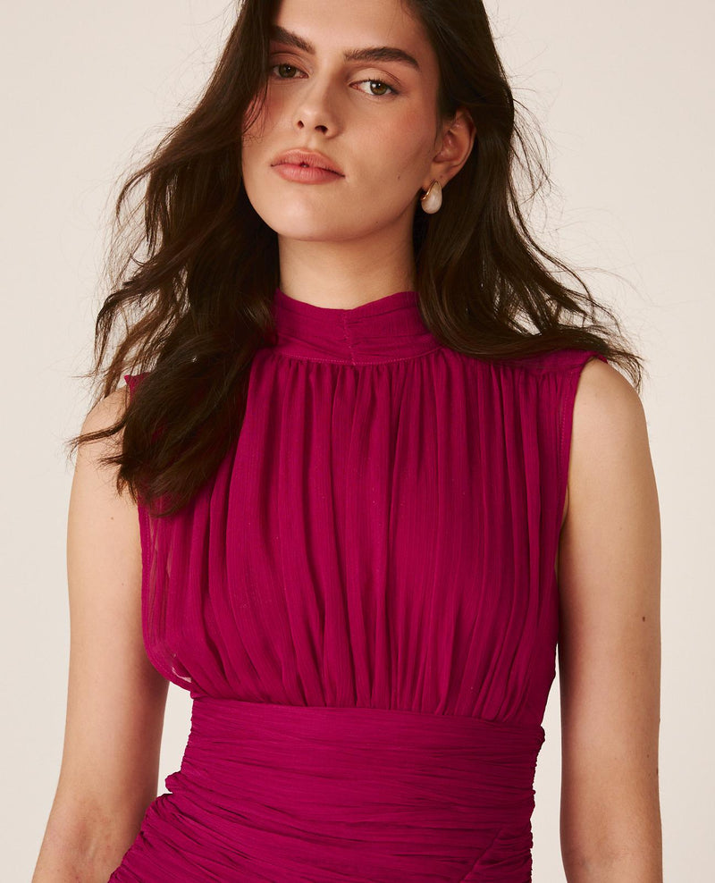 VESTIDO LONGO COM VOLANTES