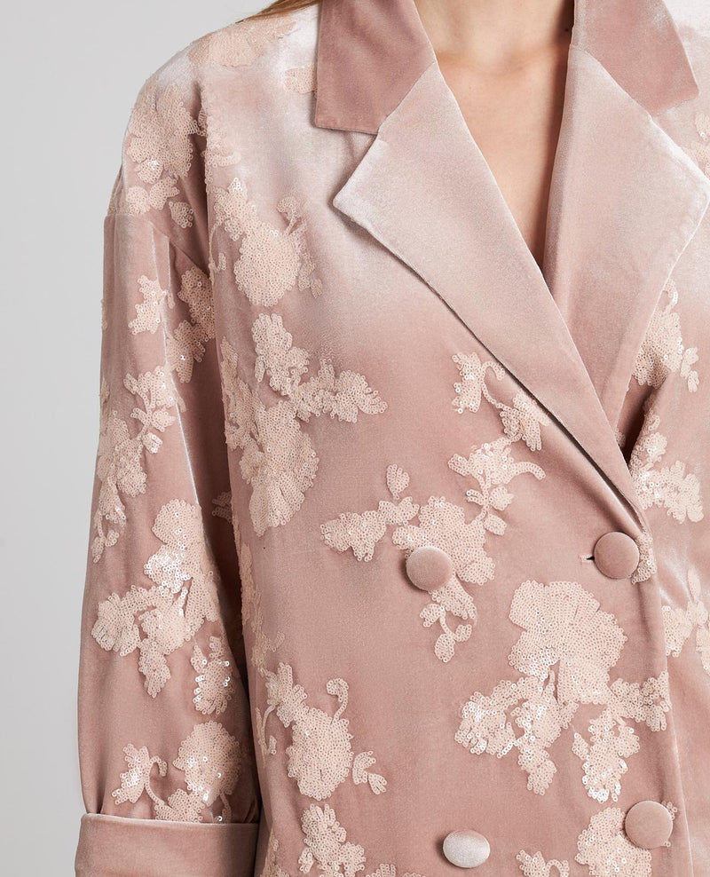 BLAZER CRUZADA DETALLES LENTEJUELAS