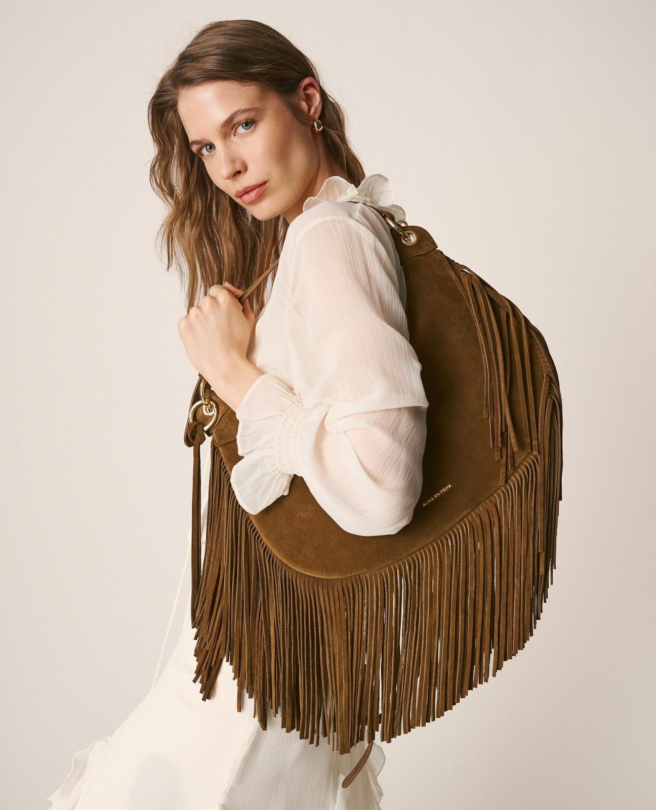 FRINGED SHOULDER BAG