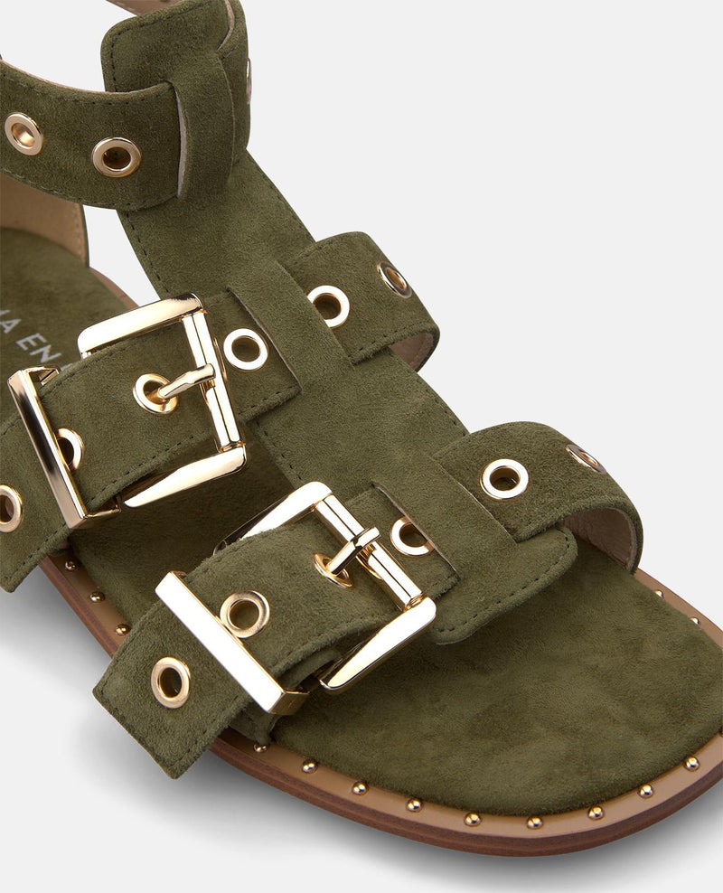 SANDALIA PLANA CON HEBILLA ANCHA