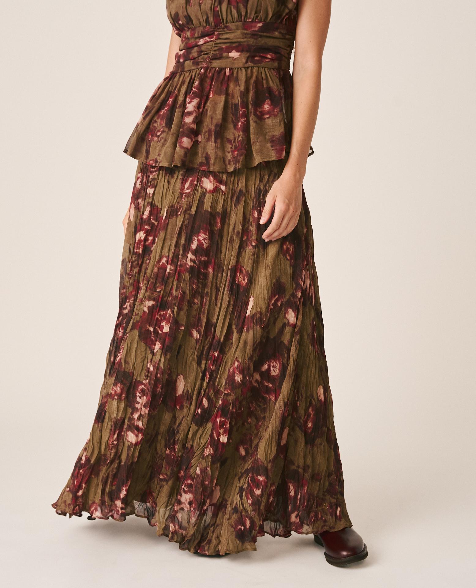 FALDA LARGA FLORAL