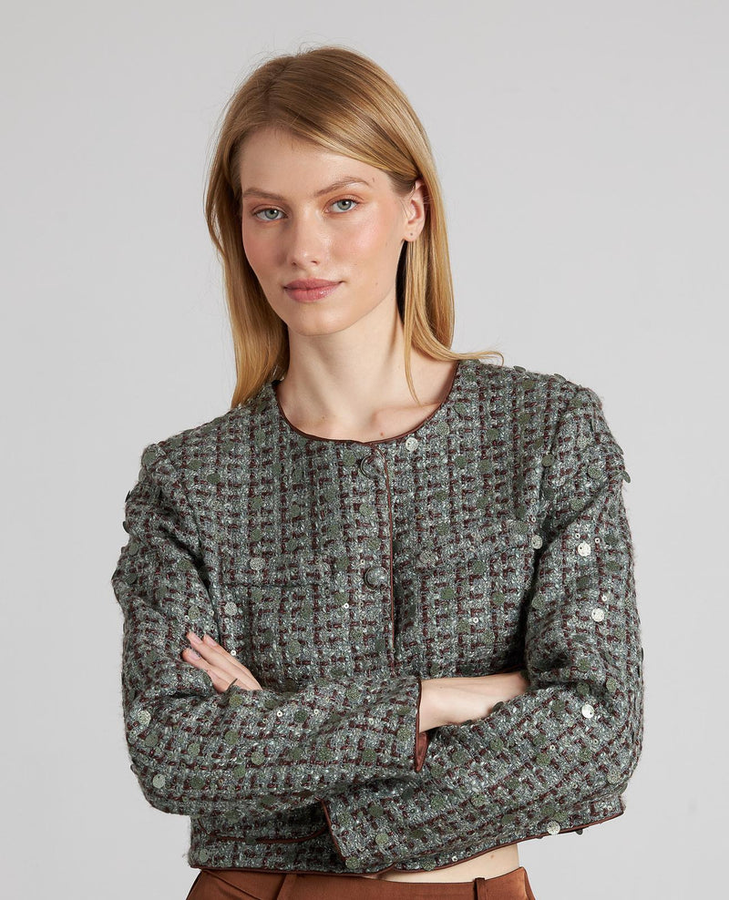 SEQUIN STRUCTURE JACKET