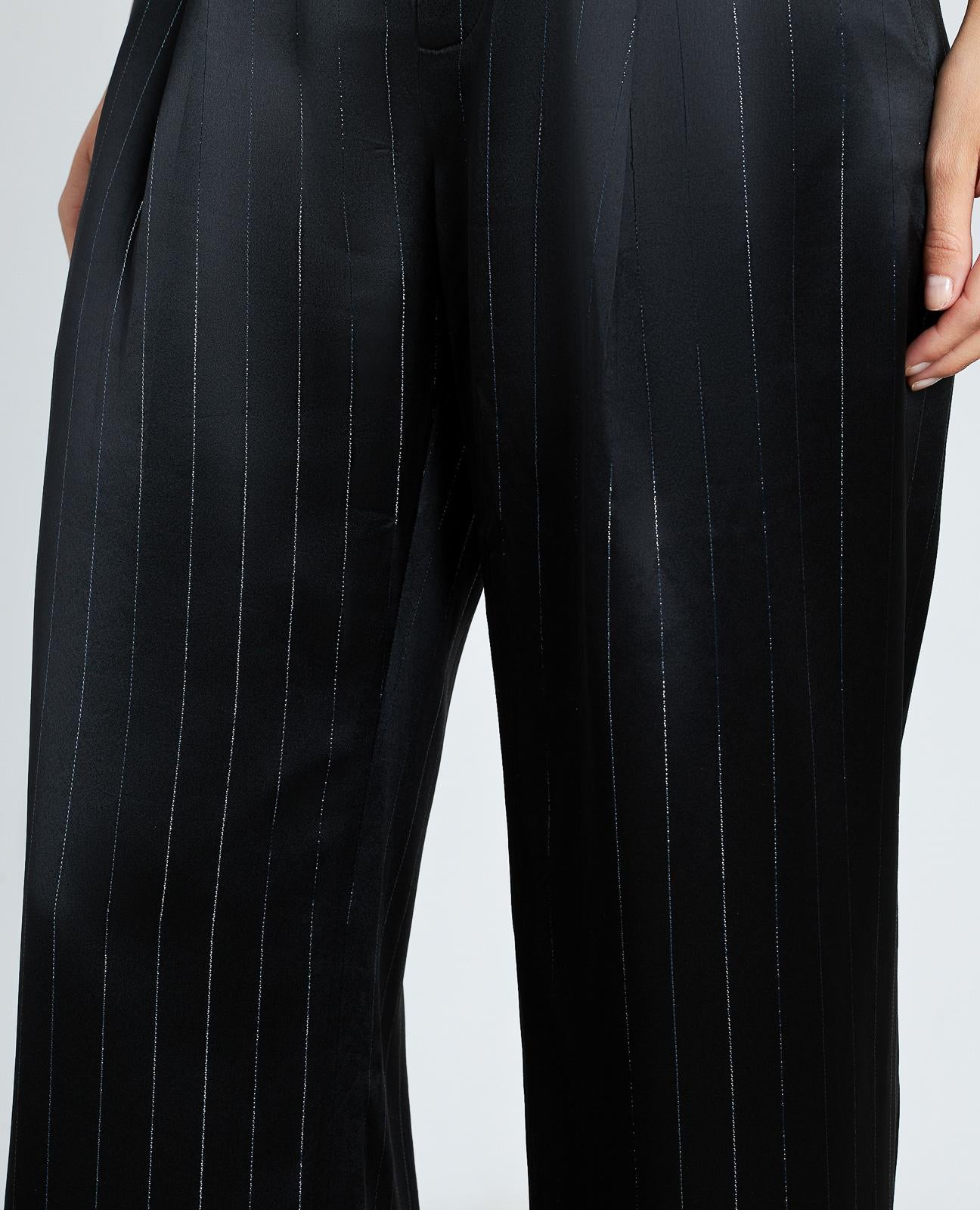 PANTALÓN DIPLOMÁTICO RAYA METALIZADA