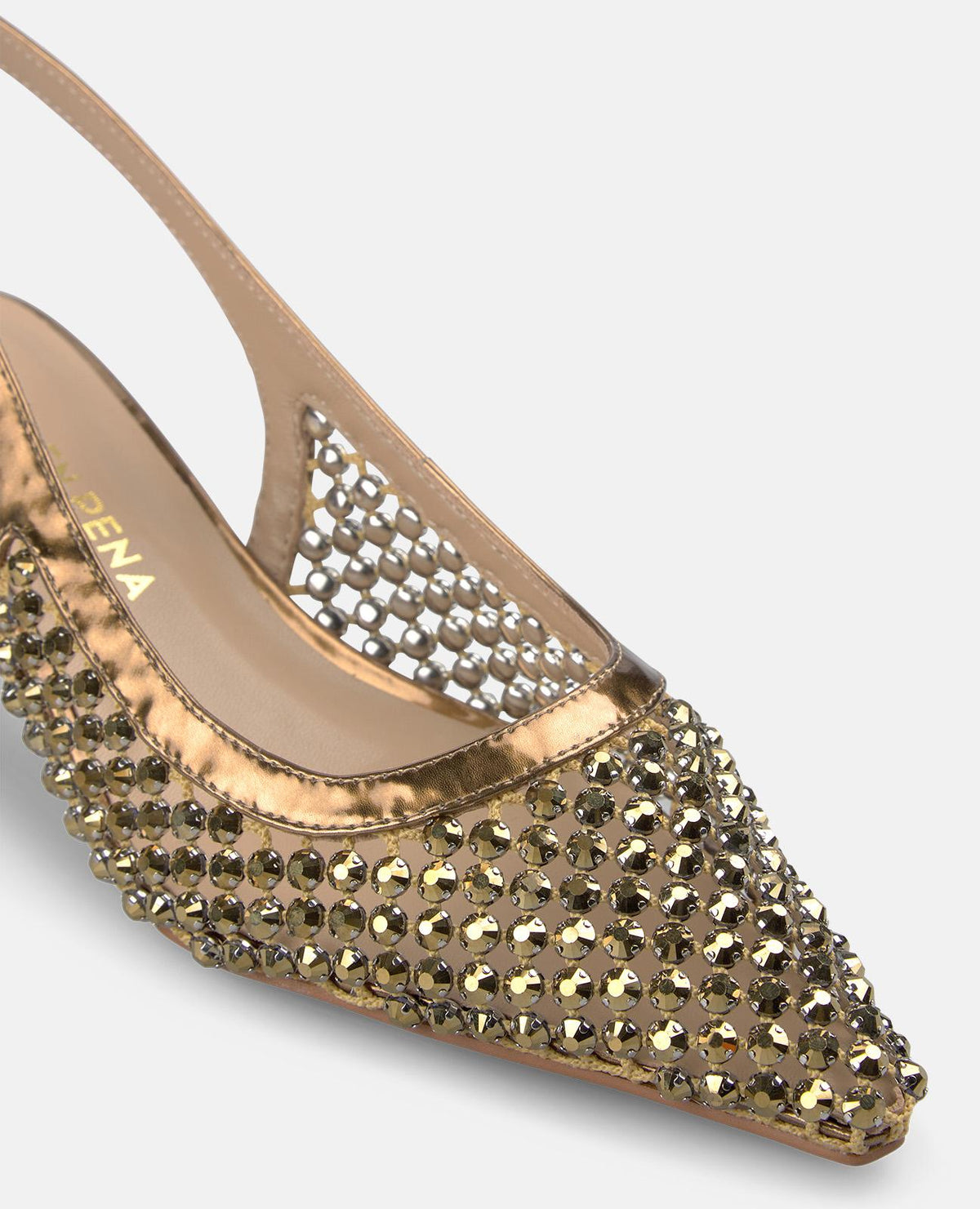 METALLIC EFFECT MESH SLIP-ON SHOE
