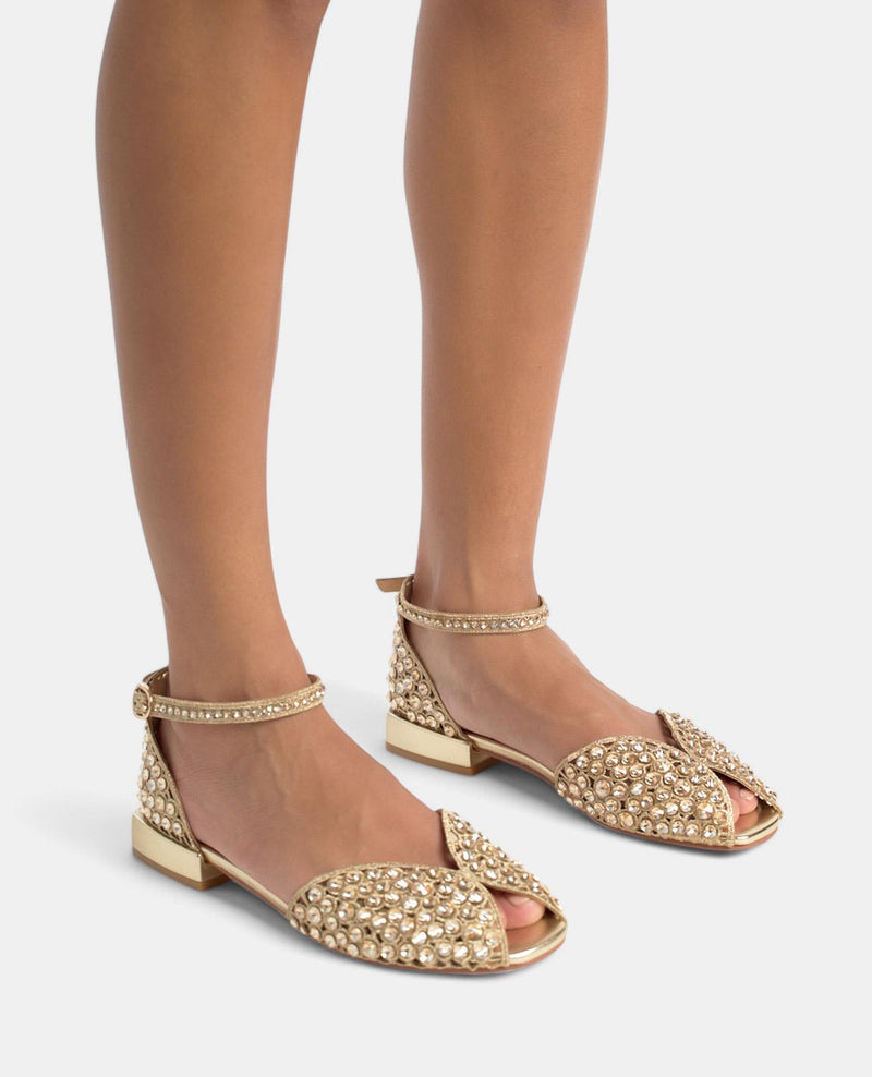 ARMBAND SANDALE MIT STRASSSTEINEN