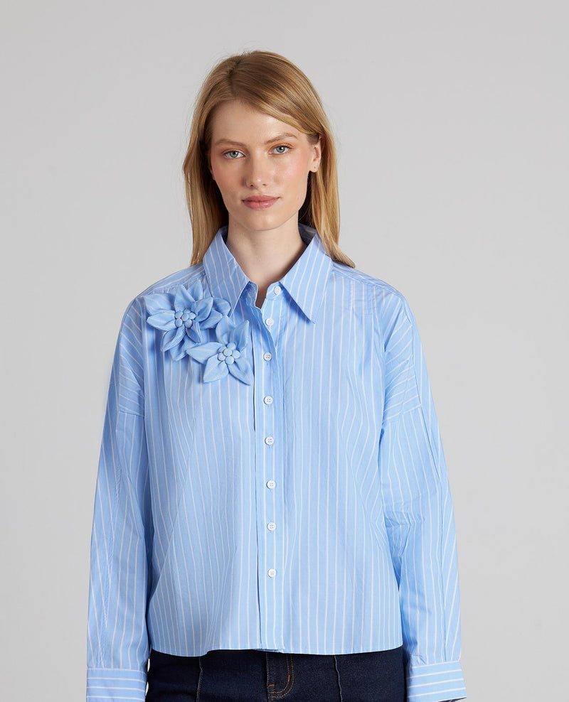 CAMISA RAYADA FLORES