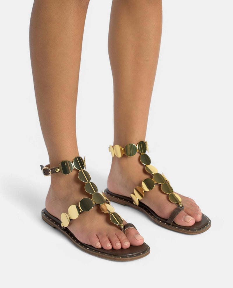 SANDAL WITH METALLIC ORNAMENT