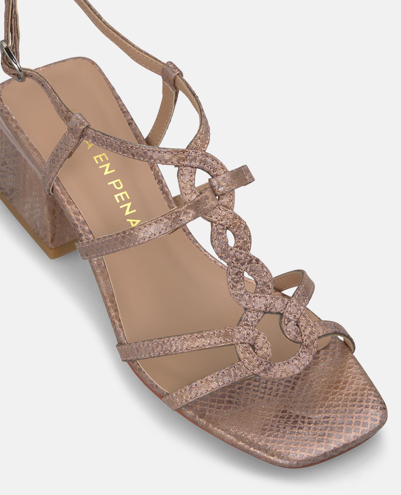 MID-HEEL SANDALS IN T