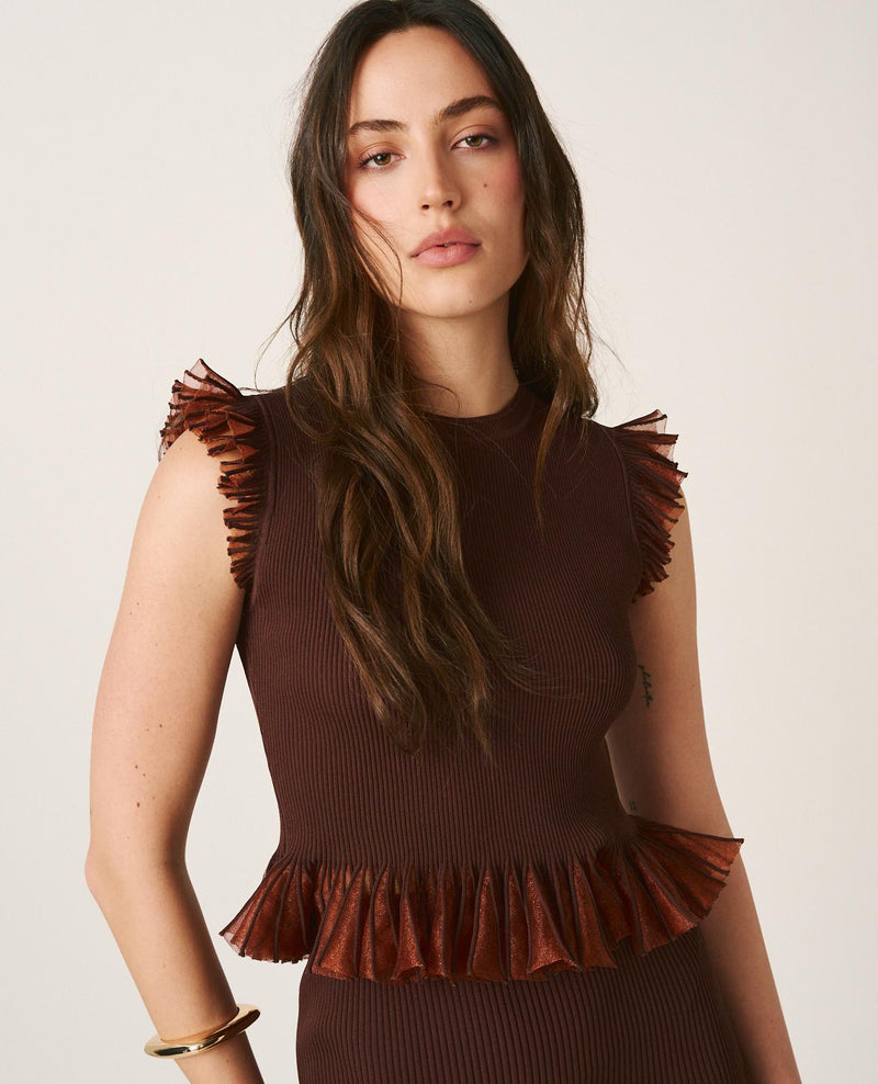 TOP VOLANTES METALIZADO