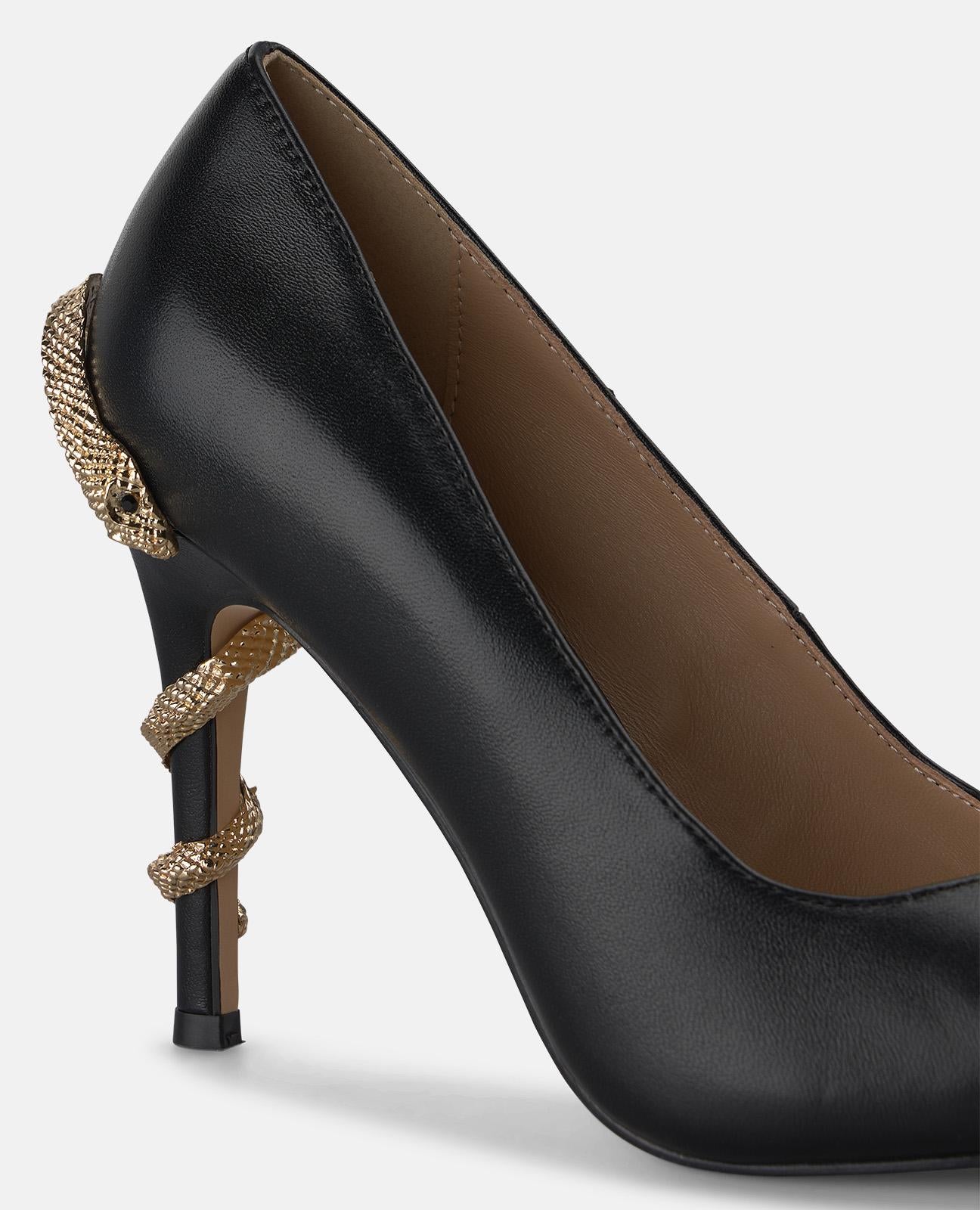 ZAPATO PIEL TACÓN CON SERPIENTE