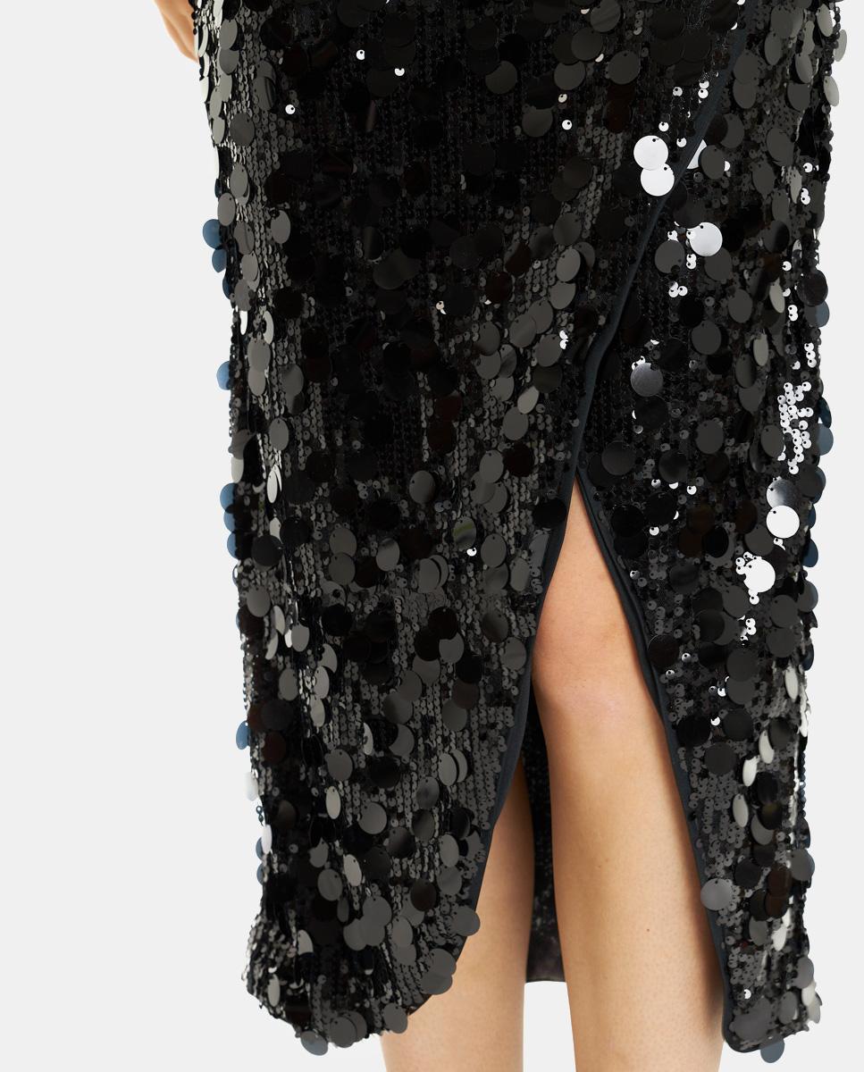 JUPE MIDI À PAILLETTES