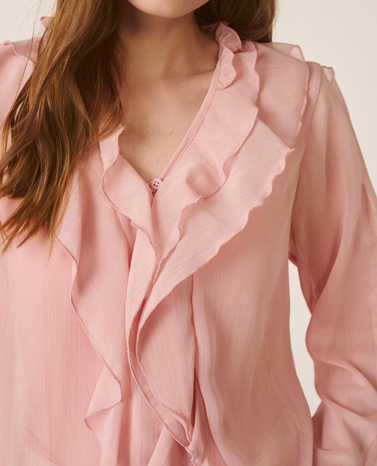 BLUSA CON VOLANTES