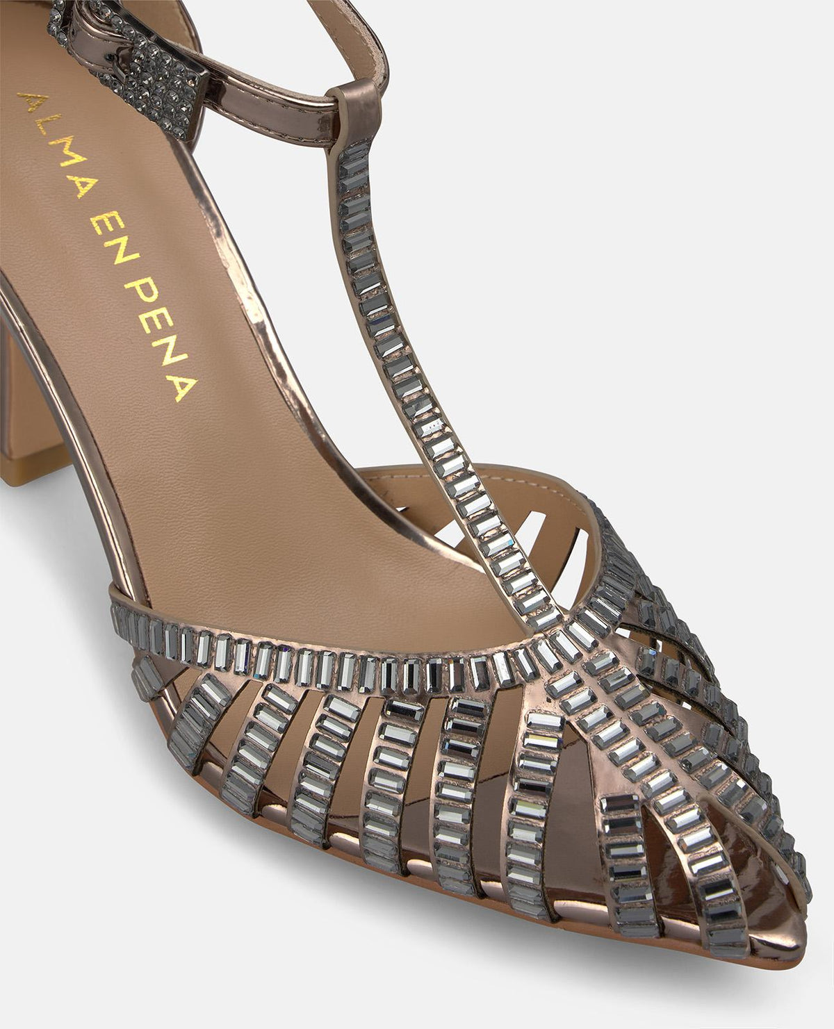 MIRROR-EFFECT EVENING SHOES
