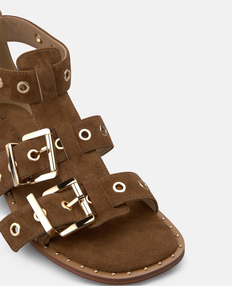 SANDALIA PLANA CON HEBILLA ANCHA