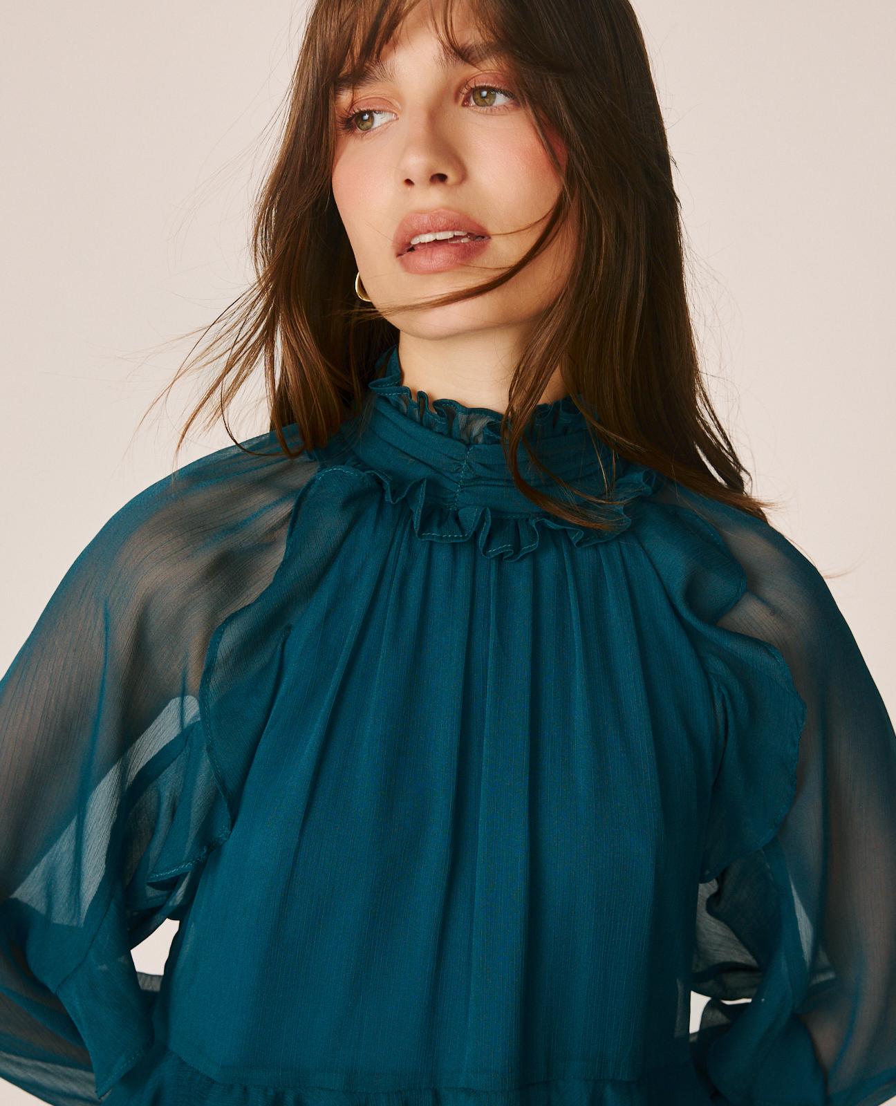 VESTIDO MINI CON VOLANTES