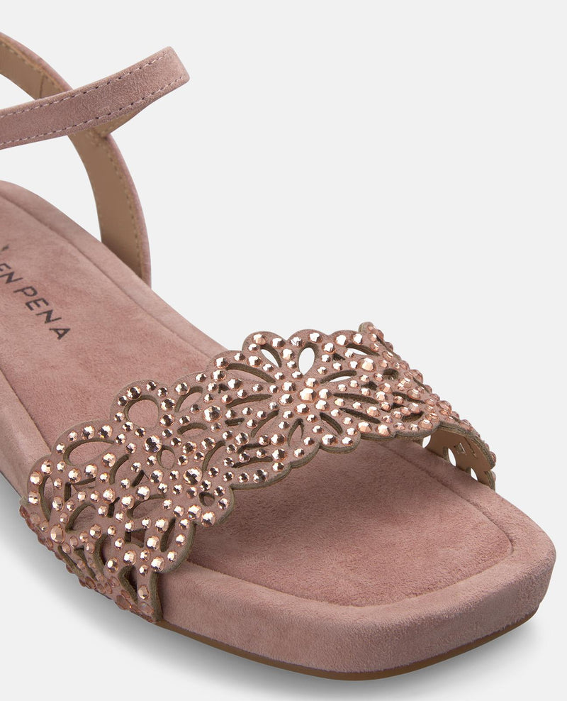 WEDGE SANDALS WITH FLORAL PRINT