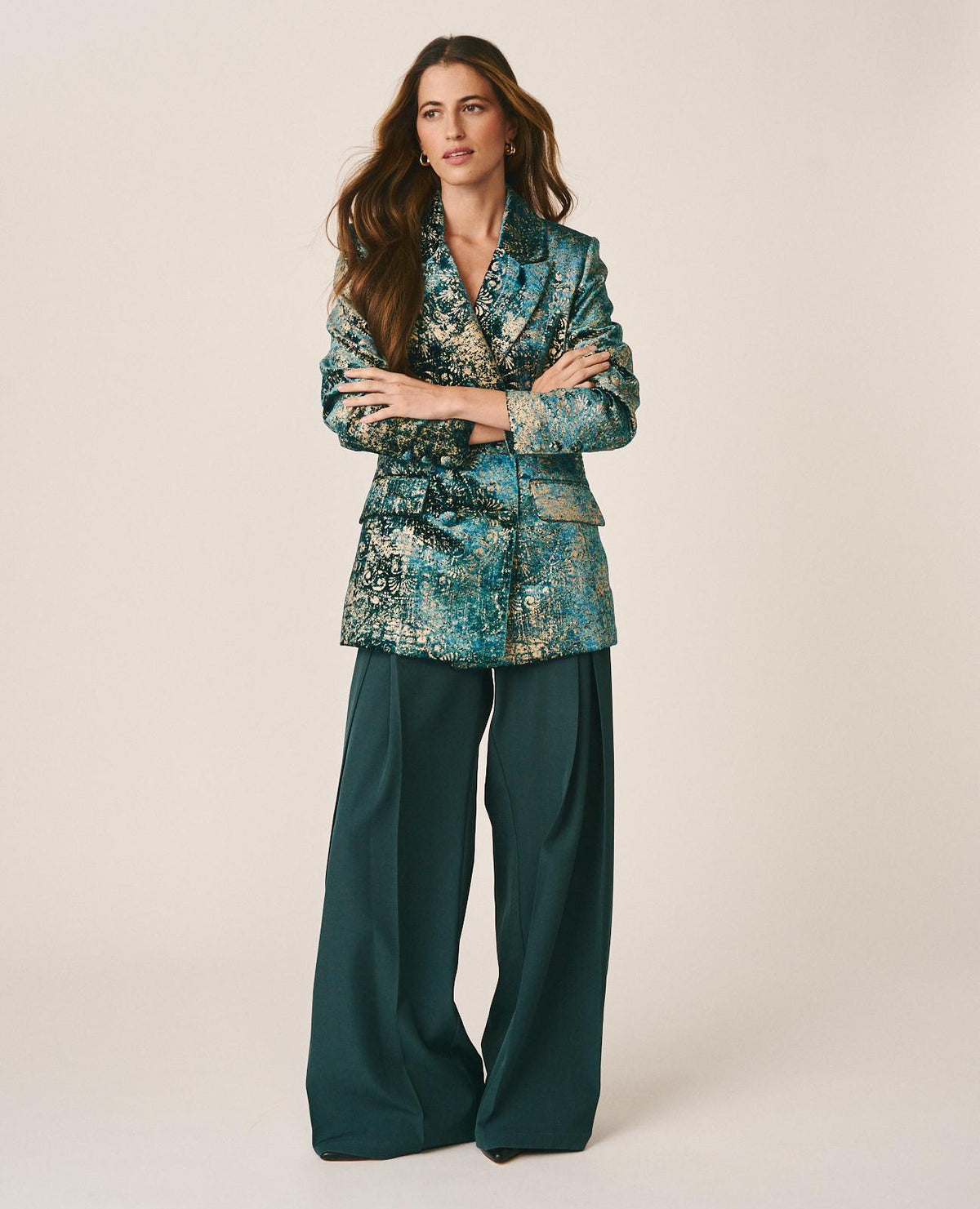 BLAZER TERCIOPELO ESTAMPADO