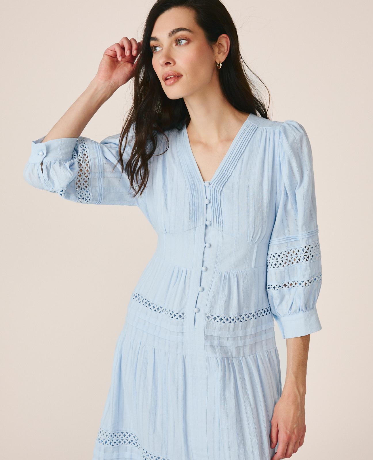 VESTIDO MANGA ABLUSADA