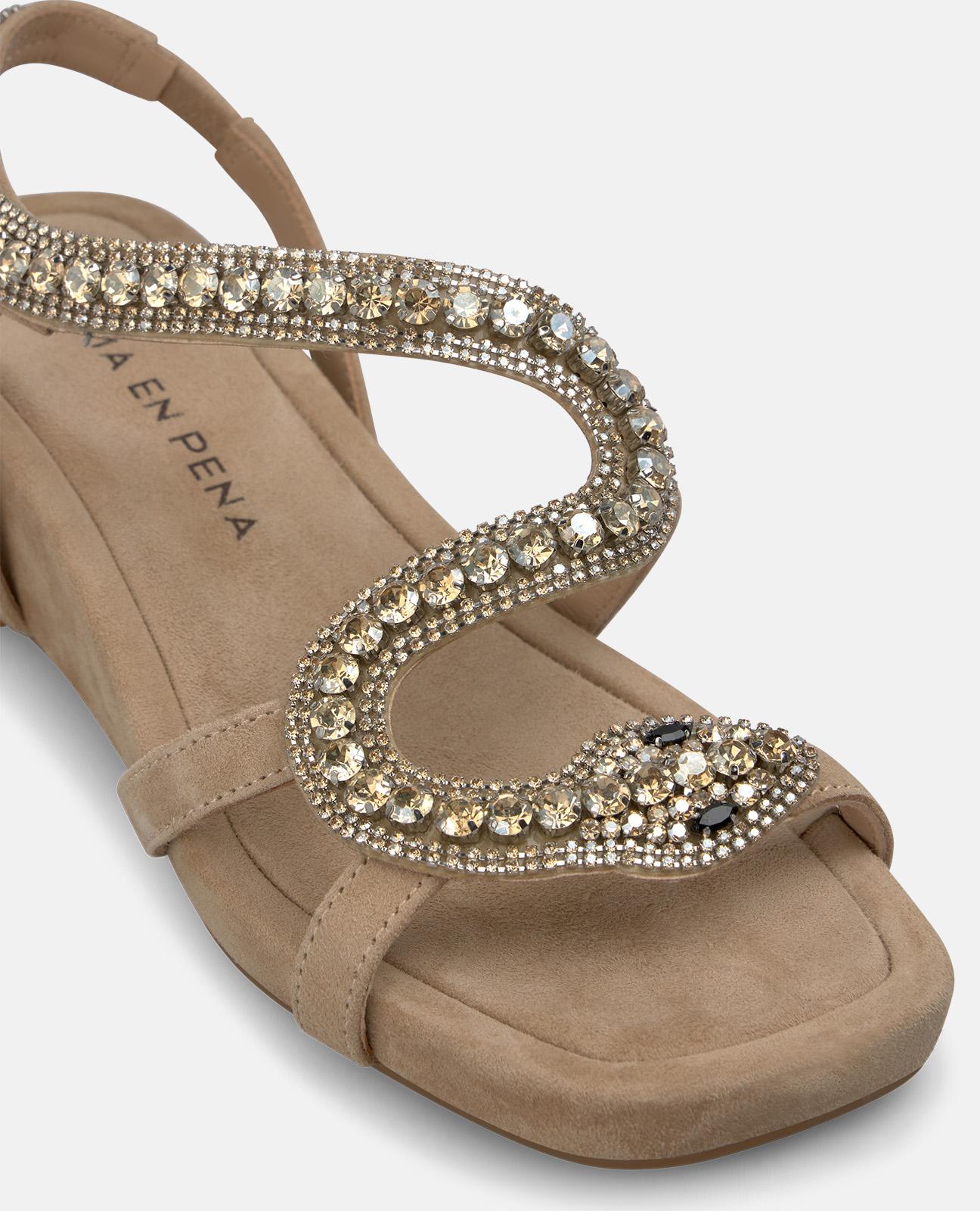 SANDALIA CUÑA DETALLE SERPIENTE