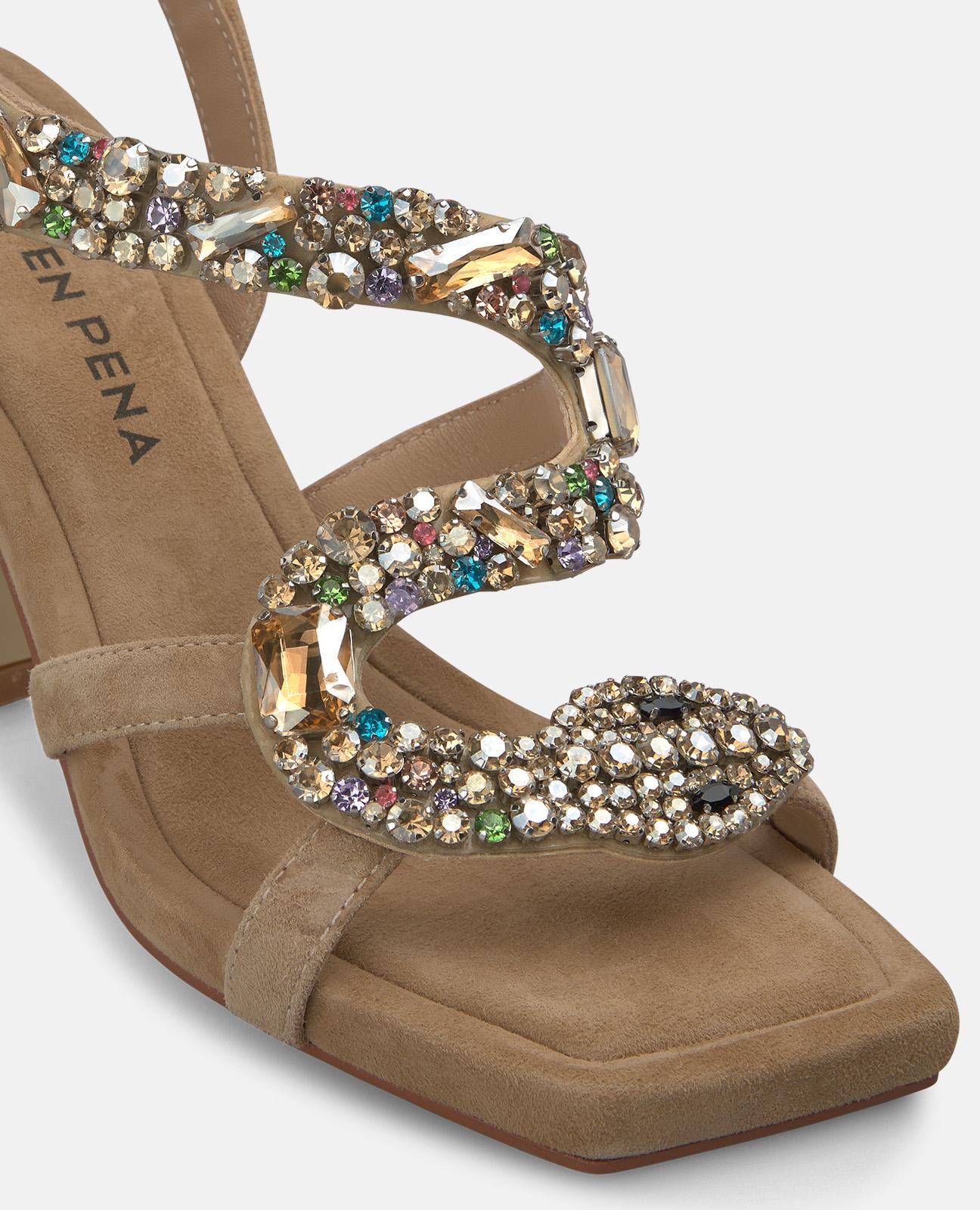 SNAKE HEEL SANDAL