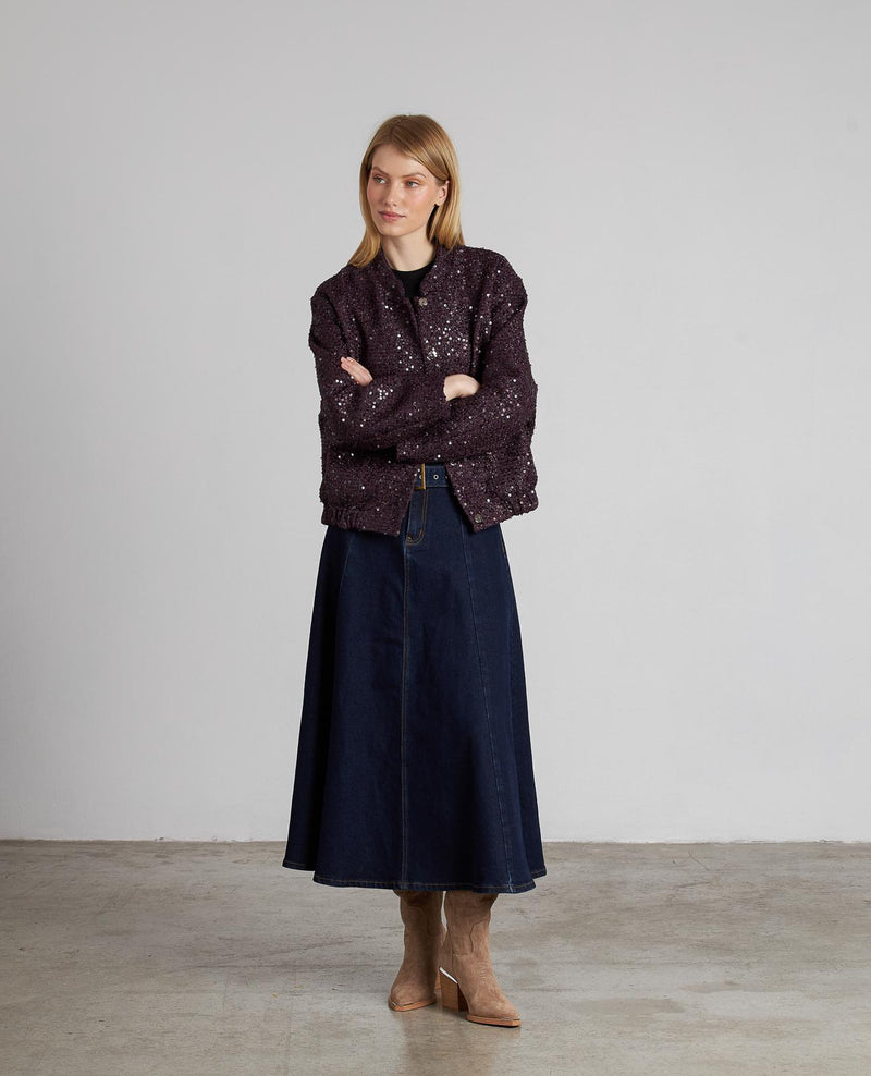 SEQUINED BOMBER JACKET