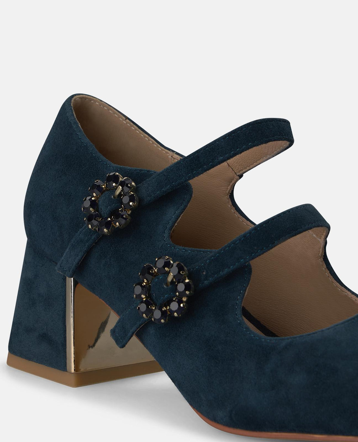 SCARPA IN PELLE SCAMOSCIATA CON FIBBIA