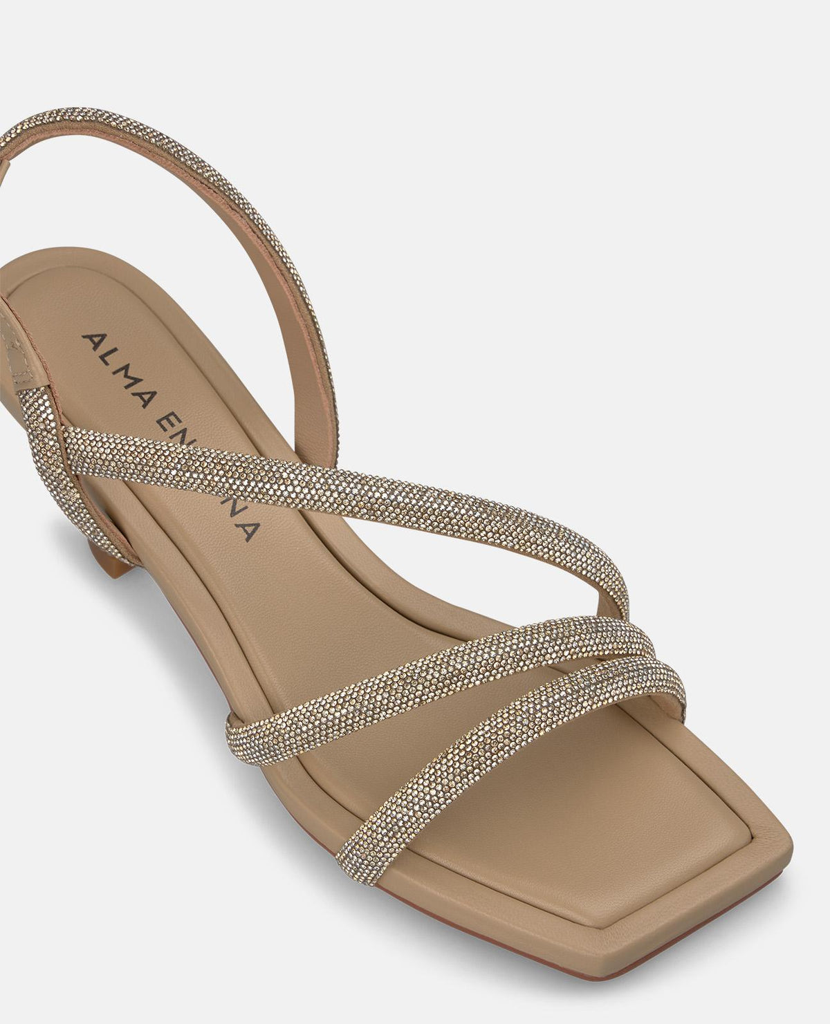 METALLIC SANDALS WITH DIAGONAL STRAPS