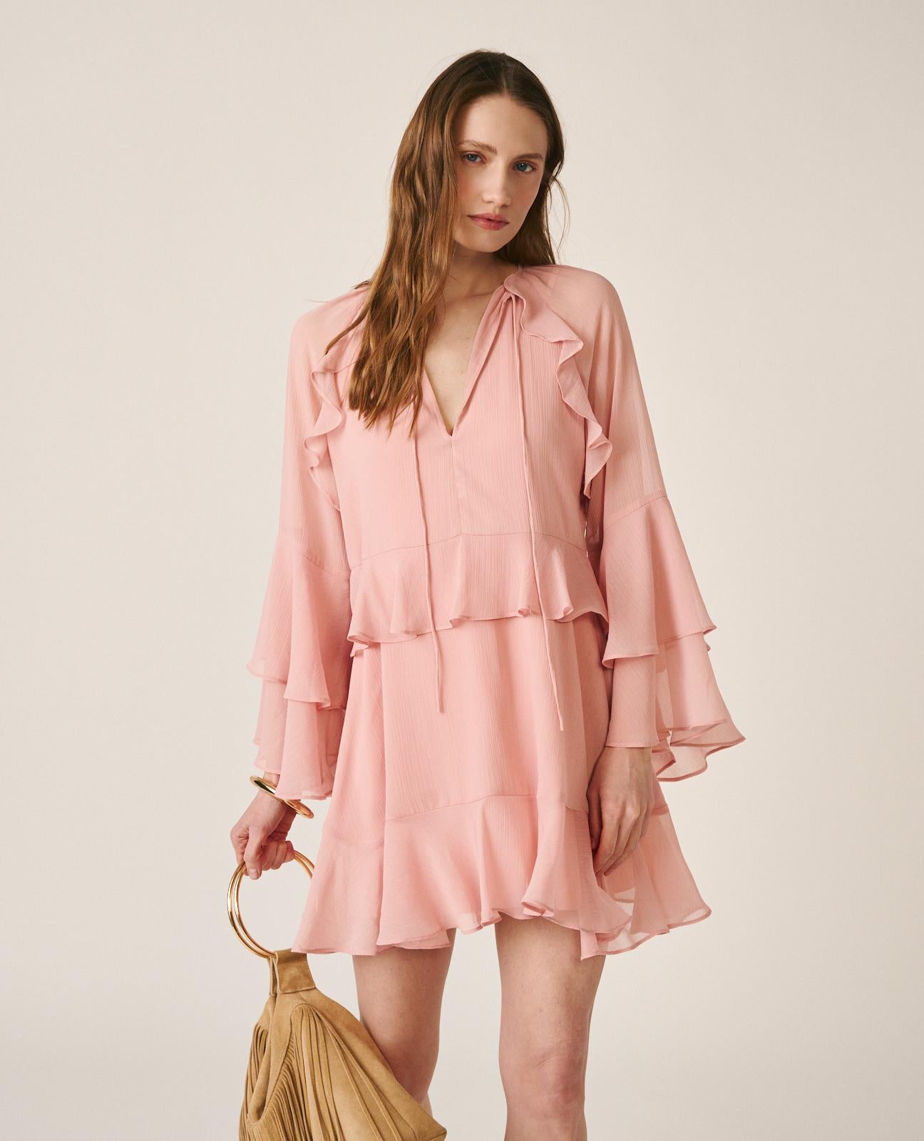 VESTIDO MANGA ACAMPANADA