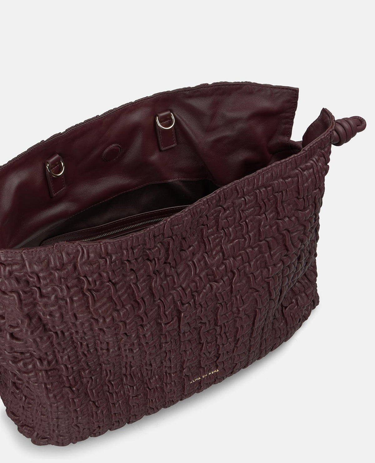 BOLSO BOMBONERA PIEL TEXTURIZADA