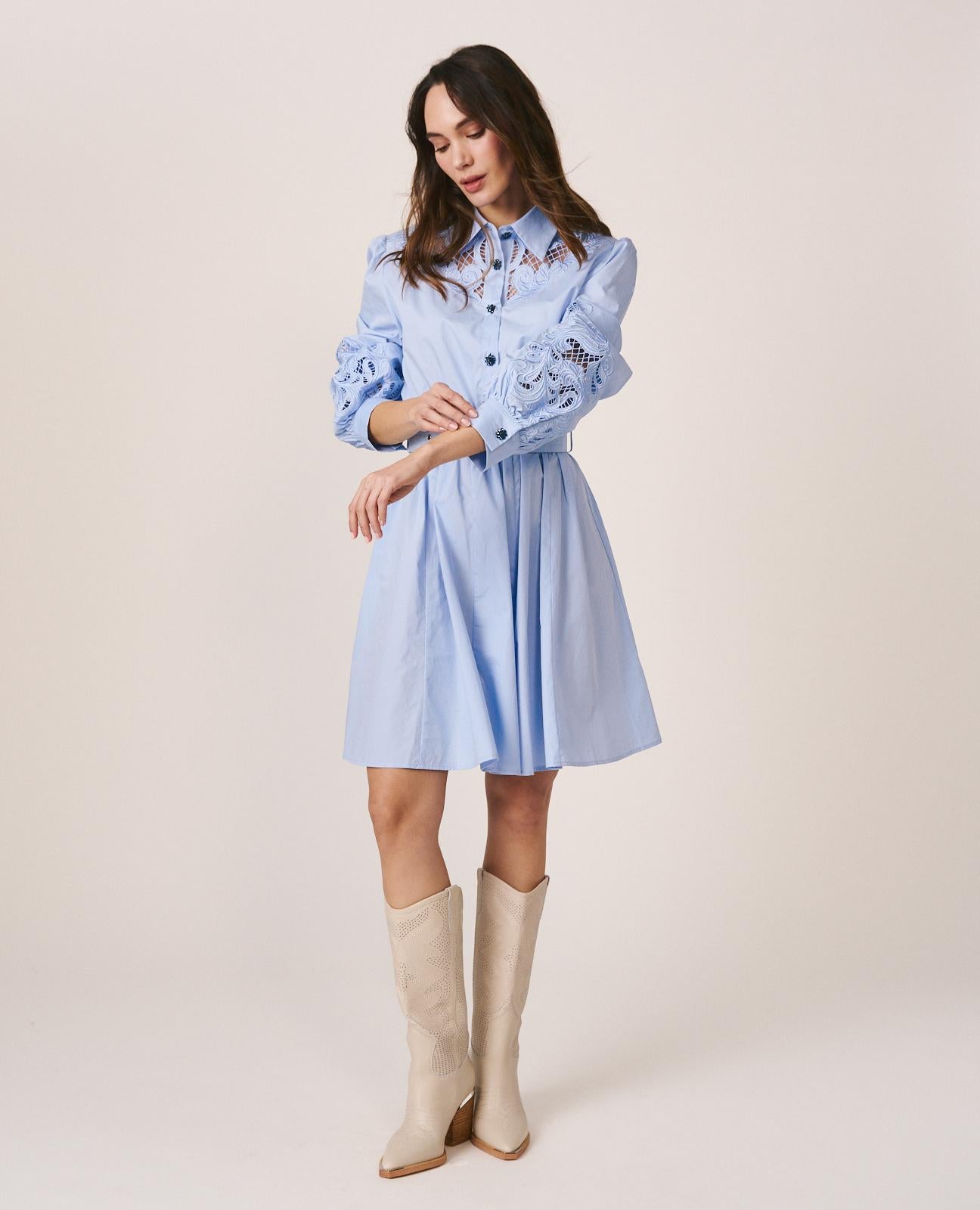 VESTIDO POPELÍN ALGODÓN