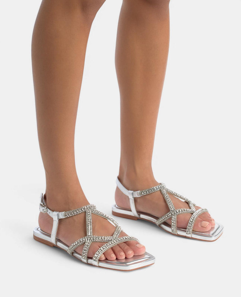 SANDALIA ENTRECRUZADA PEDRERÍA