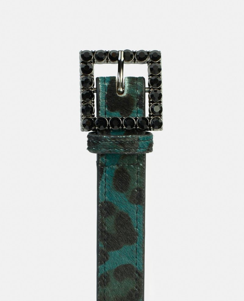 BUCKLE BELT WITH RHINESTONES