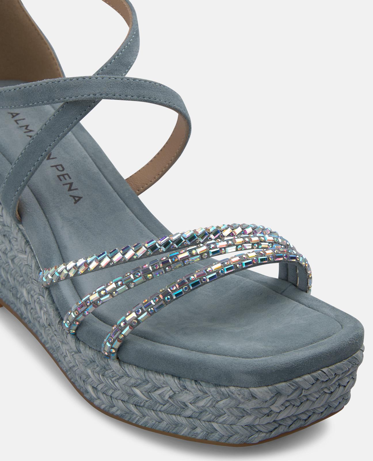 SANDALIA CUÑA ESPARTO TIRAS MULTIPOSICION