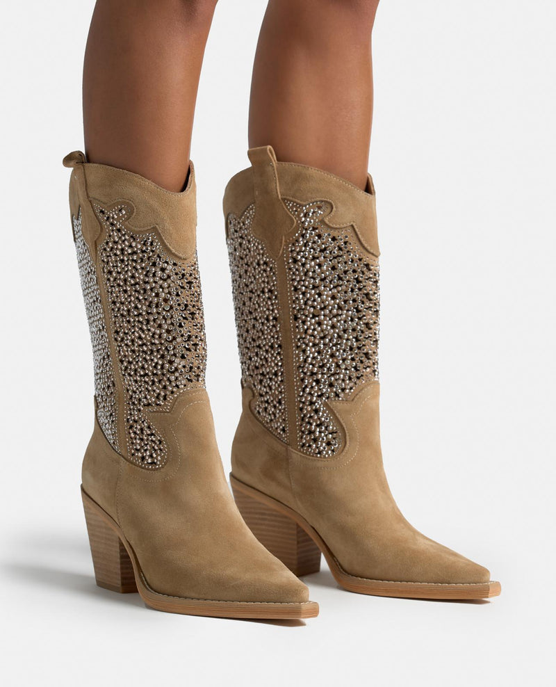 GLITTER OPENWORK BOOT