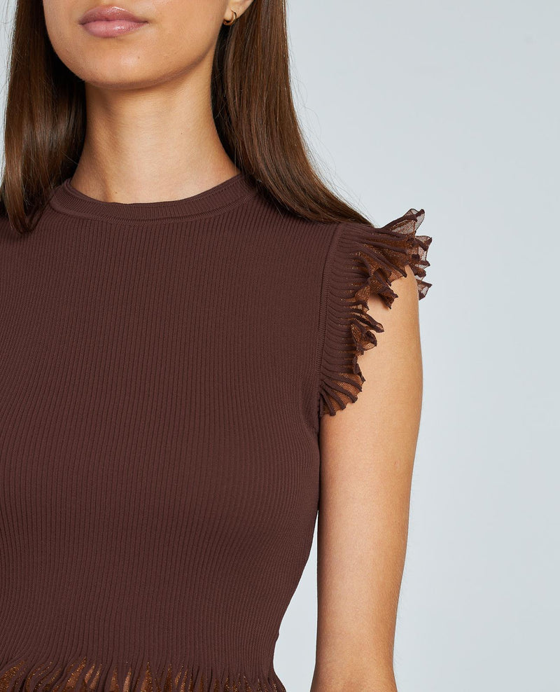 TOP VOLANTES METALIZADO