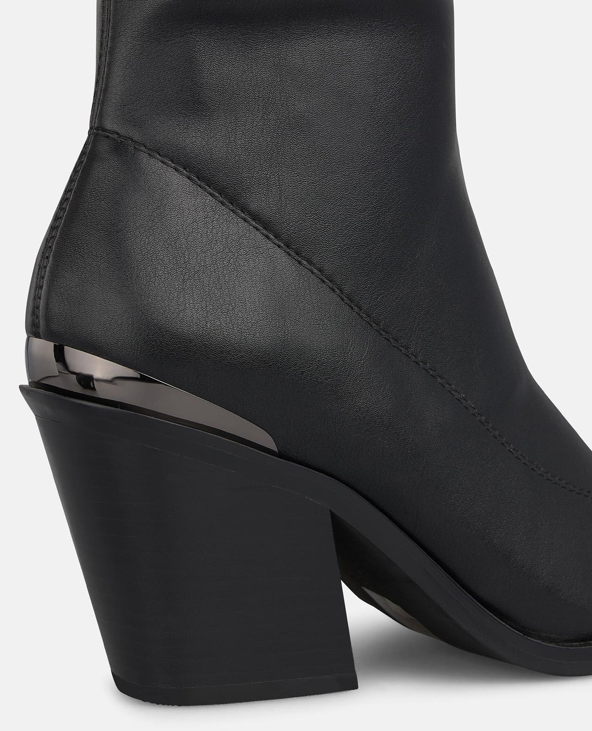 HIGH-TOP BOOTS WITH A LEATHER-LIKE LOOK