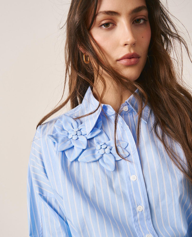 CHEMISE RAYÉE FLEURS