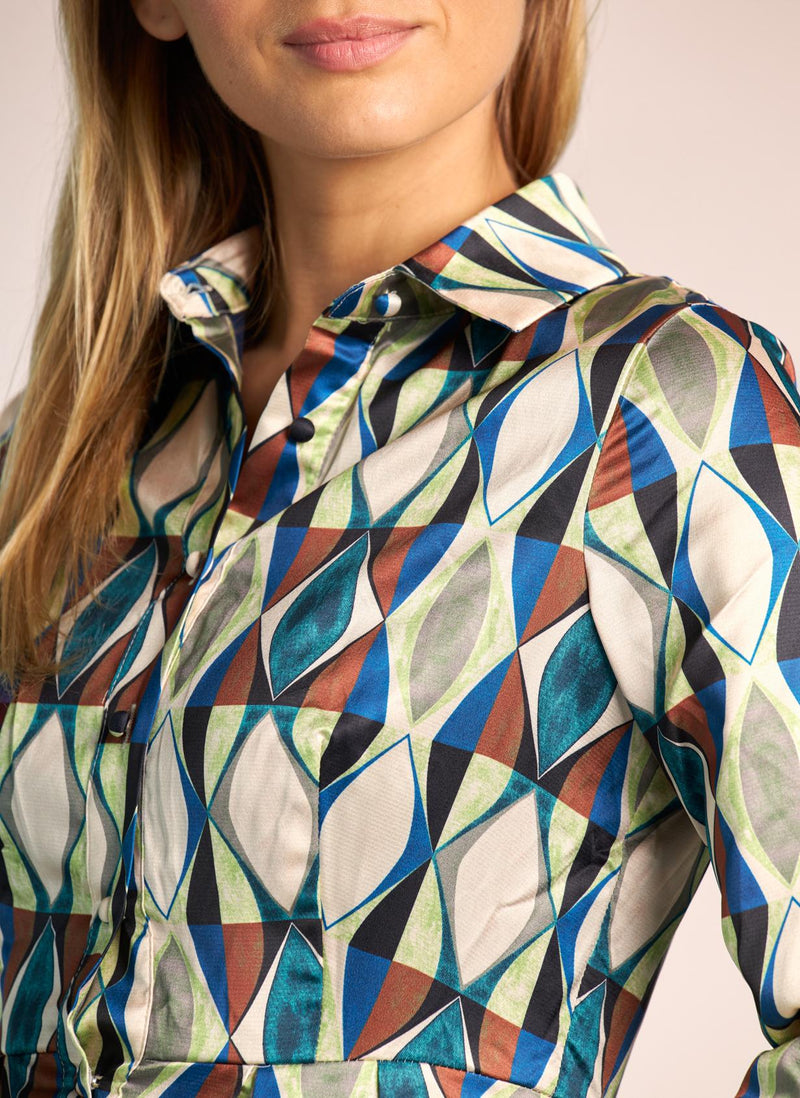 VESTIDO SATINADO ESTAMPADO