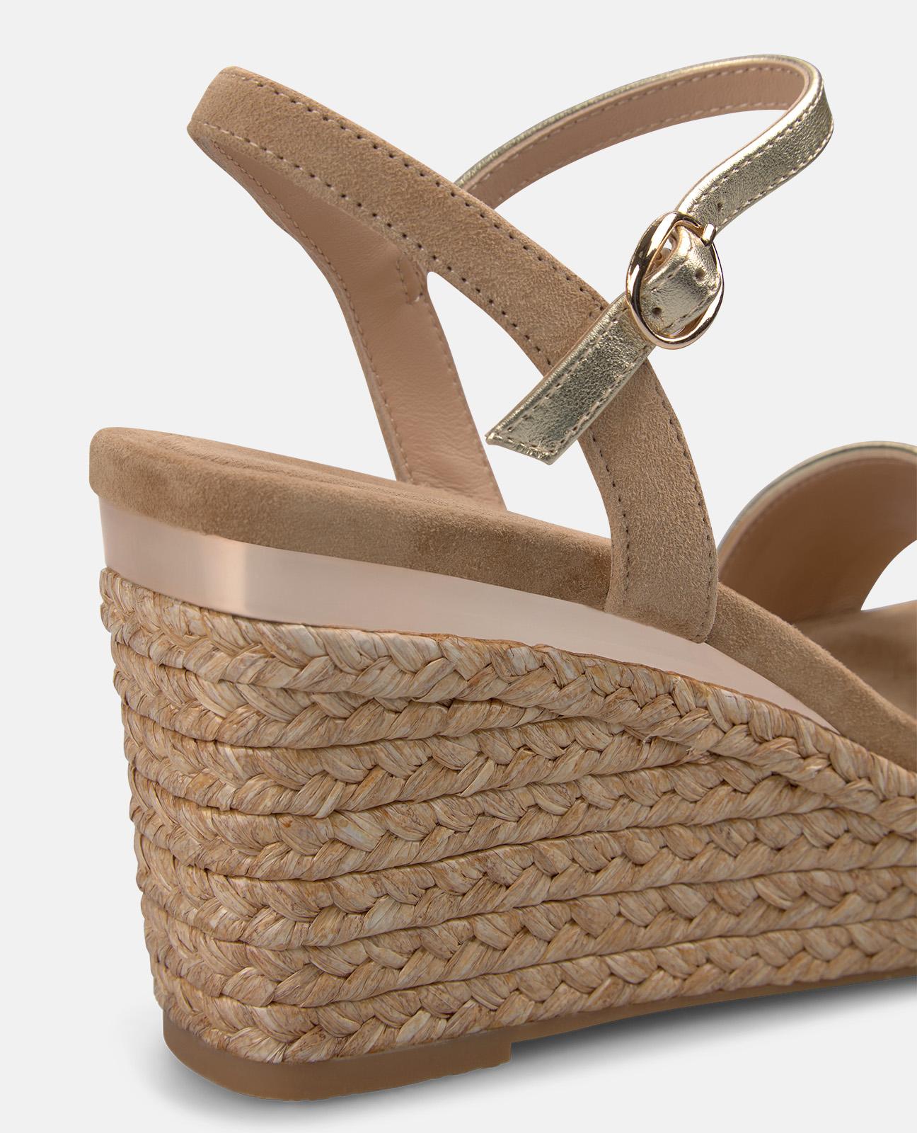 SINGLE STRAP ESPARTO WEDGE SANDAL